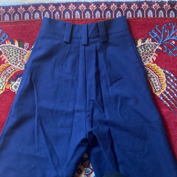 Caves Collect Lucie Wide Leg Cropped Wool Pants, Size 0 - Picture 3 of 4